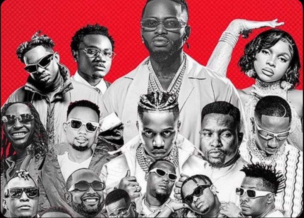 A lineup of African music performers